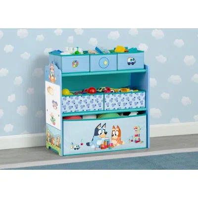 Delta Children Bluey Design & Store 6 Bin Toy Storage Organizer By  - Greenguard Gold Certified In Blue,white,orange