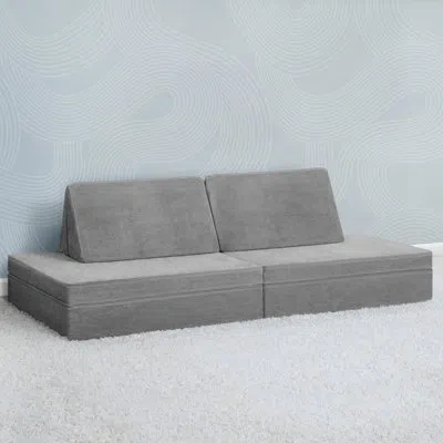 Delta Children Cozee Play Couch & 4-piece Lounger In Gray