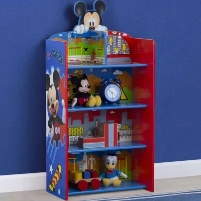 Delta Children Disney Mickey Mouse Wooden Playhouse 39.5'' Bookcase In Blue