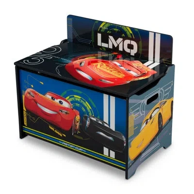 Delta Children Disney Pixar Cars Deluxe Toy Box In Blue;black;red