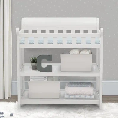 Delta Children Eclipse Changing Table With Pad In White