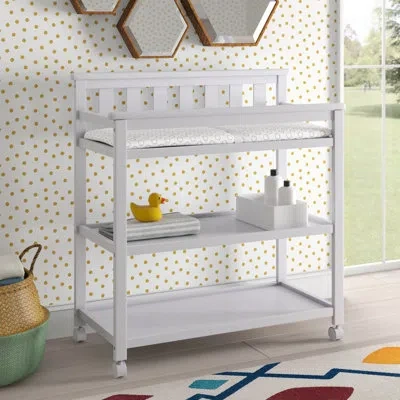 Delta Children Flat Top Changing Table In Bianca White