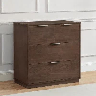 Delta Children Forever 4 Drawer Dresser With Changing Top And Interlocking Drawers - Naturals Collection, Teak Brow In Brown