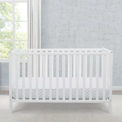 Delta Children Heartland 4-in-1 Convertible Crib In Bianca White