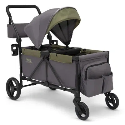 Delta Children Jeep Sport All-terrain Stroller Wagon By  In Gray,olive Green