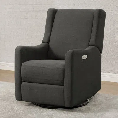 Delta Children Mercer Electronic Power Recliner And Swivel Glider With Usb Port In Performance Fabric, Pearl In Gray