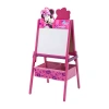 Delta Children Minnie Mouse Wooden Double-sided Activity Easel Minnie Mouse Easel In Pink