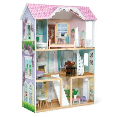 Delta Children Mysize Dollhouse - Large 3-story Dollhouse With 7 Rooms Includes 12 Accessories In Multi