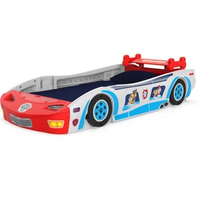 Delta Children Paw Patrol 2-piece Twin Bedroom Furniture Set – Includes Twin Race Car Bed And Twin Mattress In Gray