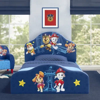 Delta Children Paw Patrol Upholstered Twin Bed By , Blue