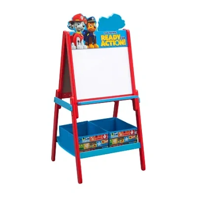 Delta Children Paw Patrol Wooden Double Sided Activity Easel Paw Patrol Easel In Red
