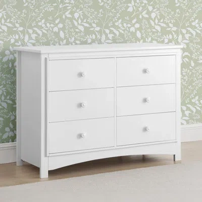 Delta Children Perry 6 Drawer Dresser - Greenguard Gold Certified, Bianca White