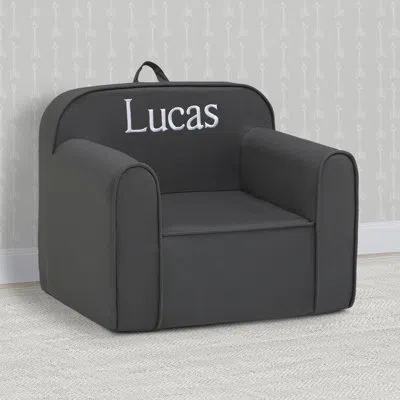 Delta Children Personalized Cozee Chair In Dark Gray