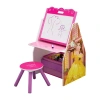Delta Children Princess Activity Center - Easel Desk With Stool & Toy Organizer Rapunzel 2-pc. Easel In Pink