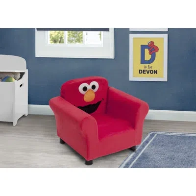 Delta Children Sesame Street Elmo Upholstered Chair In Red