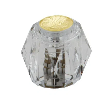 Delta Classic Clear Knob Handles In Brilliance Polished Brass