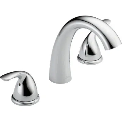 Delta Classic Double Handle Deck Mounted Roman Tub Faucet Trim In Chrome
