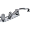 Delta Classic Double Handle Kitchen Faucet In Chrome