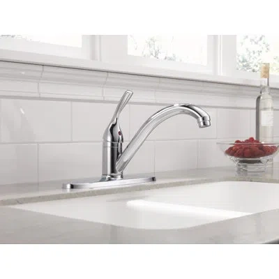 Delta Classic Standard Single Handle Kitchen Faucet In Chrome