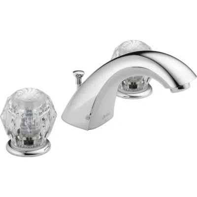 Delta Classic Widespread Bathroom Faucet With Double Knob Handles In Chrome