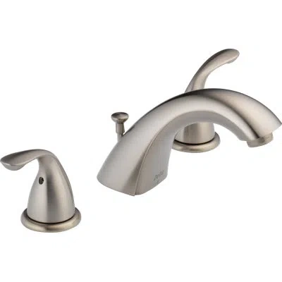 Delta Classic Widespread Bathroom Faucet With Drain Assembly In Brilliance Stainless