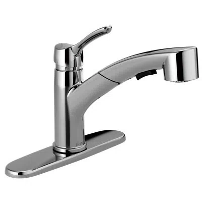 Delta Collins Pull Out Single Handle Kitchen Faucet With Diamond Seal Technology In Chrome