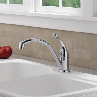 Delta Collins Single Handle Kitchen Faucet With Diamond Seal Technology In Chrome