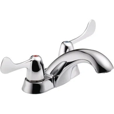 Delta Commercial Centerset Bathroom Faucet With Blade Handles In Chrome