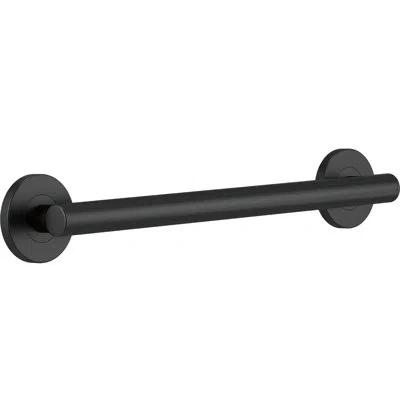 Delta Contemporary Concealed Screw Decorative 18" Grab Bar In Matte Black
