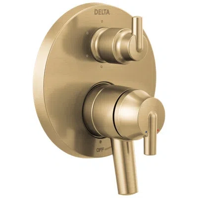 Delta Contemporary Monitor 17 Series Valve Trim With 6-setting Integrated Diverter In Champagne Bronze;champagne Bronze