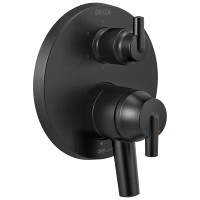 Delta Contemporary Monitor 17 Series Valve Trim With 6-setting Integrated Diverter In Matte Black