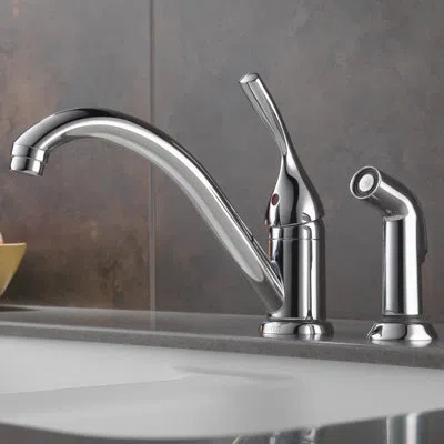 Delta Core 100/300/400 Series Single Handle Kitchen Faucet With Diamond Seal Technology In Chrome