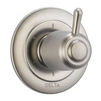 Delta Diverter Faucet Trim With Lever Handles In Brilliance Stainless