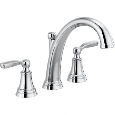 Delta Double Handle Deck Mounted Roman Tub Faucet Trim In Chrome