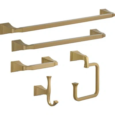Delta Dryden 5 Piece Bathroom Hardware Set In Champagne Bronze