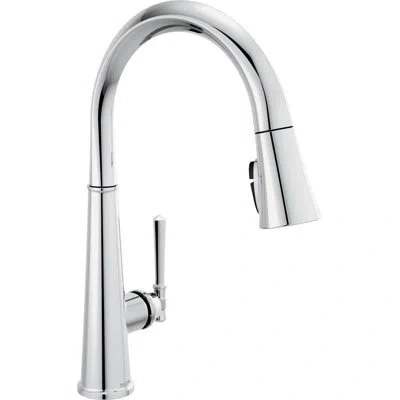 Delta Emmeline Pull Down Single Handle Kitchen Faucet In Lumicoat Chrome