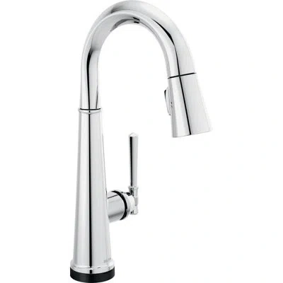 Delta Emmeline Pull Down Touch Single Handle Kitchen Faucet With Accessories In Lumicoat Chrome