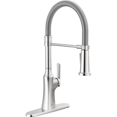 Delta Ermelo Pro Commercial Style Kitchen Faucet, Pull Down Sprayer Kitchen Sink Faucet In Chrome