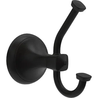 Delta Esato Double Towel Hook Bath Hardware Accessory In Matte Black
