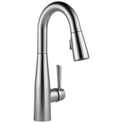 Delta Essa Pull Down Sprayer Bar Faucet, Single Handle Prep Sink Faucet In Arctic Stainless