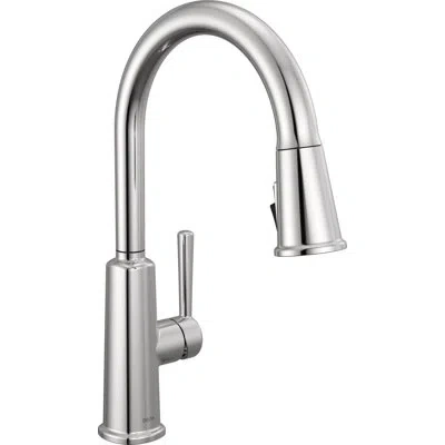 Delta Finnridge Pull Down Kitchen Sink Faucet, Kitchen Faucet With High Pressure Proclean Spray In Chrome
