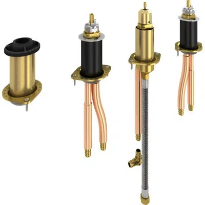 Delta Flexible Roman Tub With Hand Shower Rough-in Valve In Gold