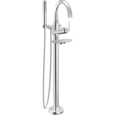 Delta Floor Mount Tub Filler Trim In Lumicoat® Chrome