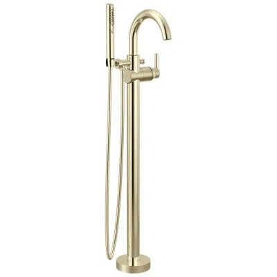Delta Floor Mount Tub Filler Trim In Polished Nickel