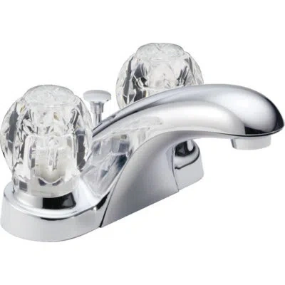Delta Foundations Centerset Bathroom Faucet With Double Knob Handles In Chrome