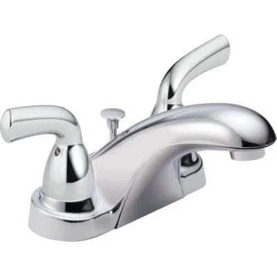 Delta Foundations Centerset Bathroom Faucet With Drain Assembly And Diamond Seal Technology In Chrome