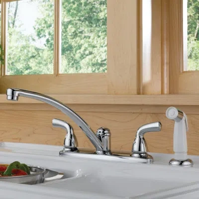 Delta Foundations Hot & Cold Water Dispenser With Side Spray In Chrome