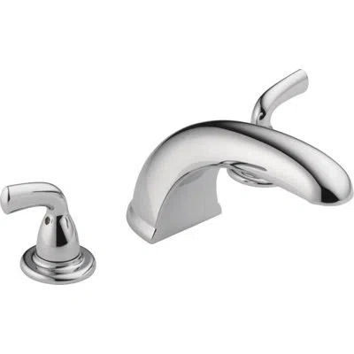 Delta Foundations Single Handle Deck Mounted Roman Tub Faucet Trim In Chrome