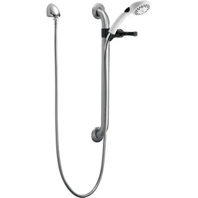 Delta Full Handheld Shower Head With Touchclean In Stainless And White