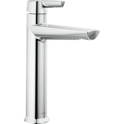 Delta Galeon Single Hole Bathroom Faucet With Drain Assembly In Lumicoat Chrome